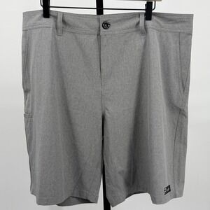 Pelagic Deep Sea Hybrid Shorts Mens 40 Gray Fishing Performance Quick Dry